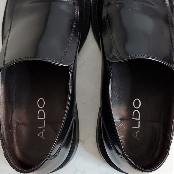 Aldo Men's Black Leather Loafer, Size 41 ~ VGUC - Picture 10 of 14